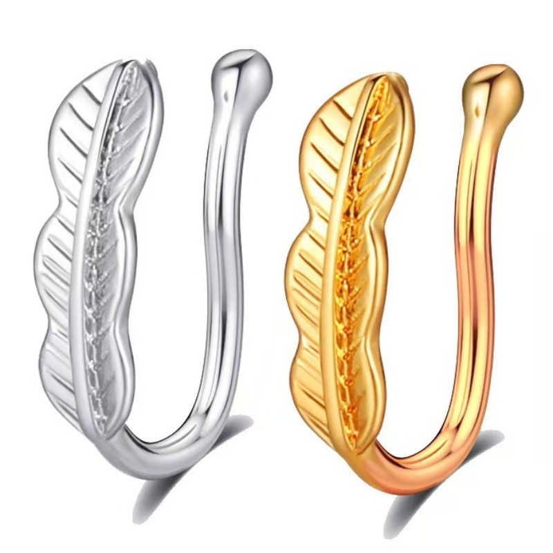 Amazon Hot Sale Nose Clip Non-Piercing Clip-on Nose Ring CZ Gold Plated Copper Nose Jewelry - Image 4