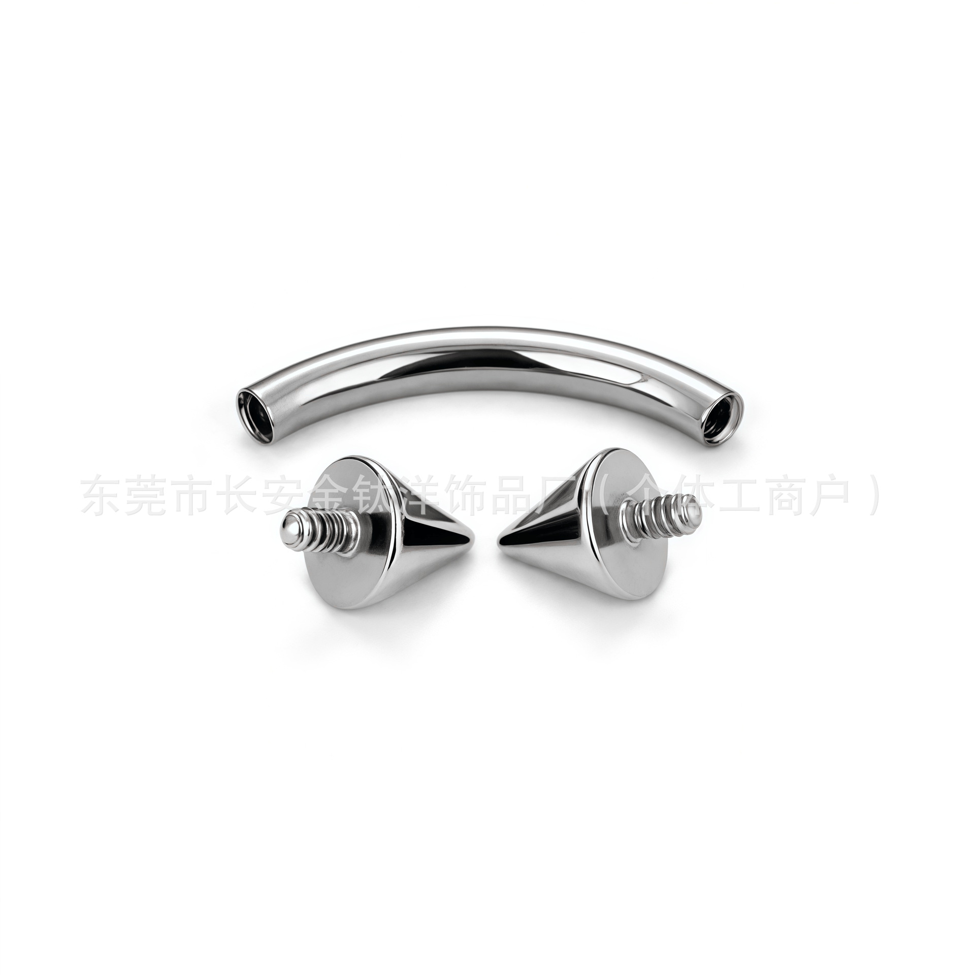 F136 Titanium Internal Thread Curved Barbell Pointed Cone Eyebrow Lip Nipple Jewelry G23 Alloy Piercing - Image 3