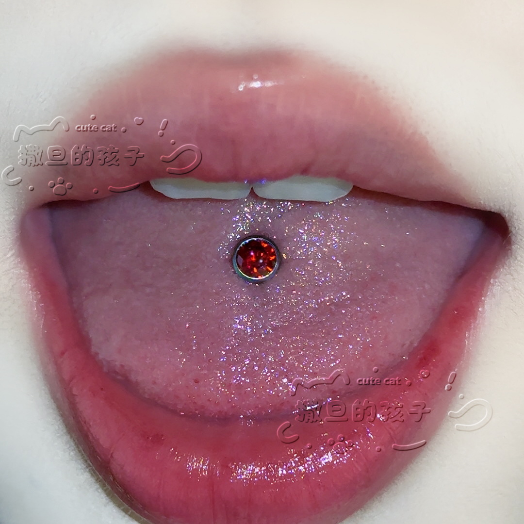 Satan's Child F136 Titanium Alloy Tongue Piercing – Natural Feel, Comfortable for Drinking, Extremely Shiny - Image 3