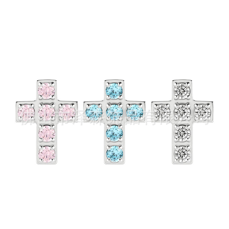 F136 Titanium Alloy Cross Earrings Replacement Accessories G23 Lip Studs Eyebrow Studs Tongue Studs Piercing Jewelry - Image 4