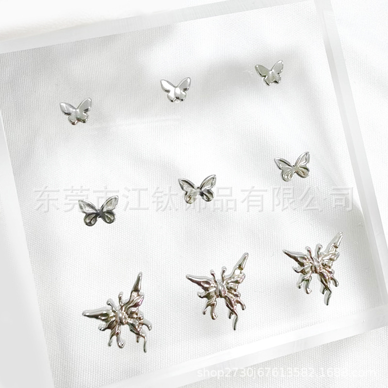 G23 Titanium Butterfly Cartilage Stud Earring 16G Flat Back Ear Piercing Jewelry - Image 3