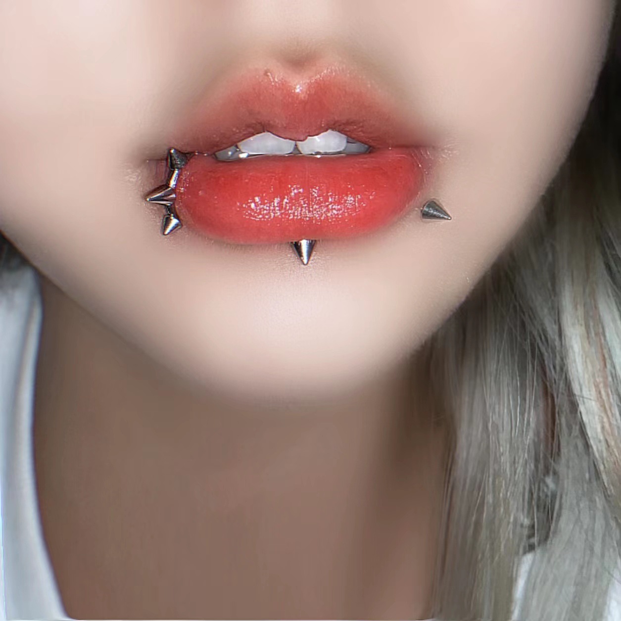Punk Steel Lip Ring Labret Stud Lip Nose Nail Septum Ear Earring Titanium Steel Non-Fading Piercing Jewelry Wholesale - Image 4