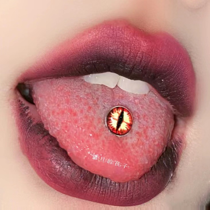 Hot Girl Titanium Steel Tongue Ring Tongue Barbell 12mm Bar 1.6mm Thick European American Piercing Jewelry Wholesale New - Image 3