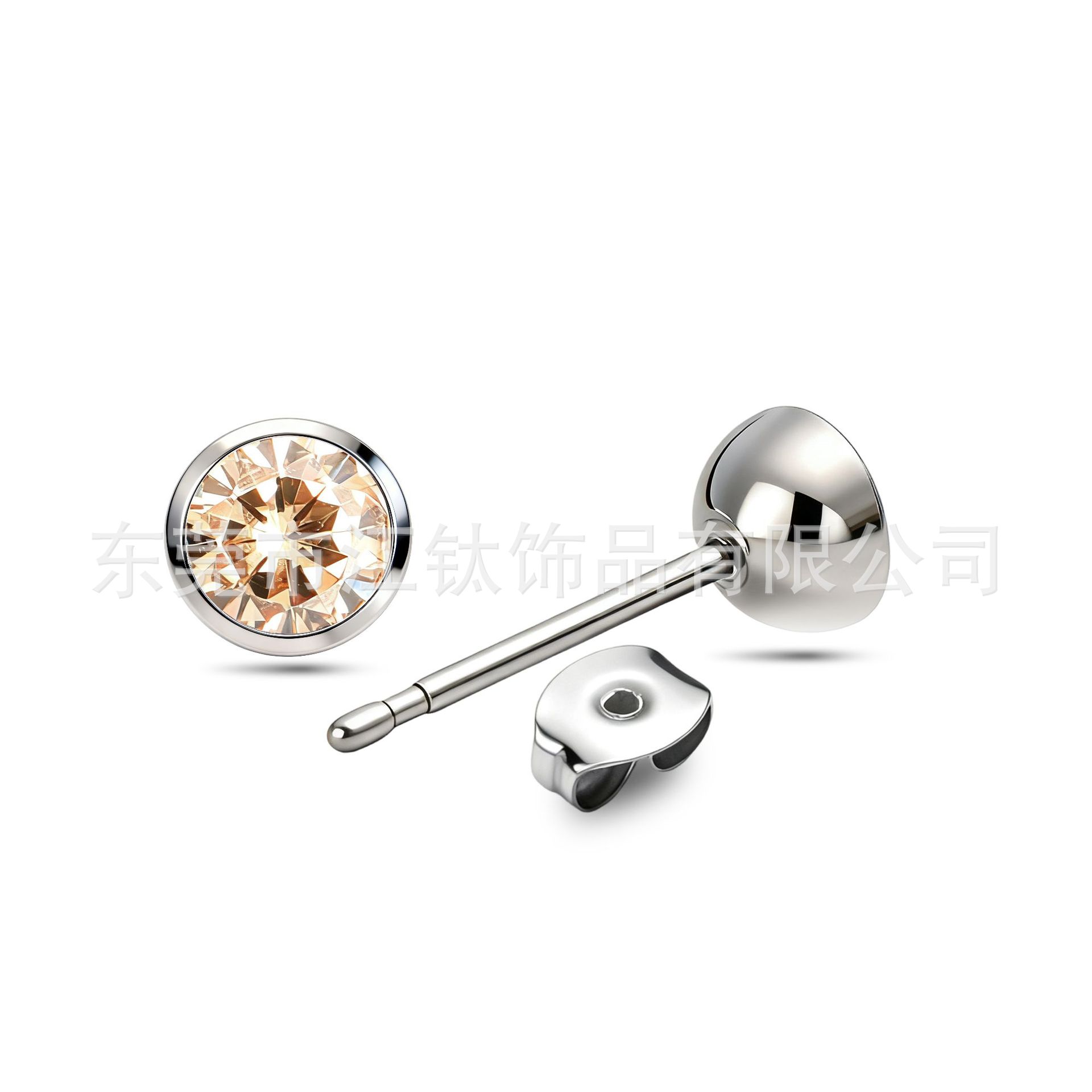 G23 Titanium Alloy Cartilage Earring with Zircon Butterfly Buckle - Ear Piercing Jewelry - Image 5