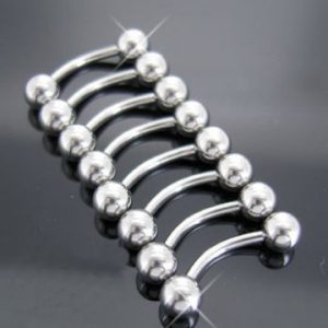 Stainless Steel Double Steel Ball Eyebrow Navel Ear Piercing Jewelry 6mm 8mm Factory Direct