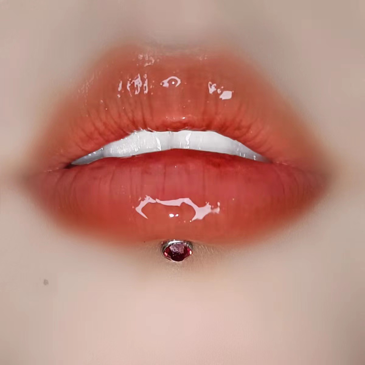 Lip Nail Diamond Inner Tooth Lip Ring Ear Bone Nail Wine Nest Nail Ear Nail Piercing Jewelry Titanium Steel Ins Factory Direct Wholesale - Image 3