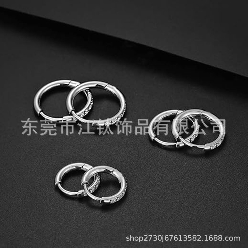 G23 Titanium Diamond Earring Pin - 1.6mm Gold Nose Ring Hoop for Cartilage Helix Tragus Piercing - Image 4