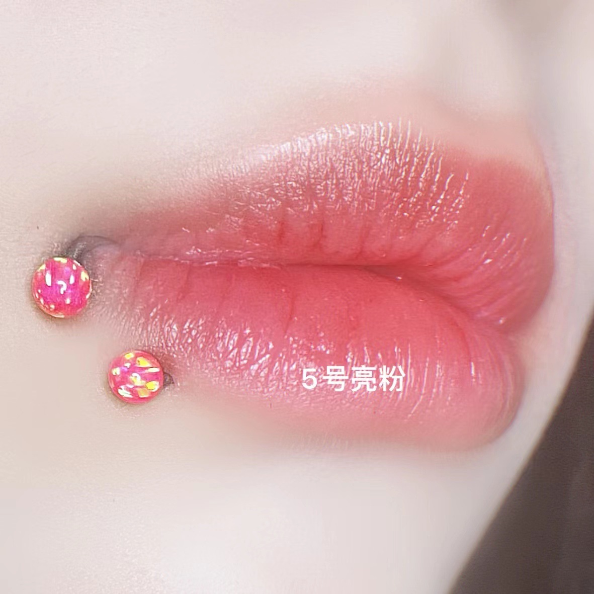 Opal Lip Ring Horseshoe Ring Lip Stud Stainless Steel Body Piercing Jewelry for Lip Lip Piercing - Image 3