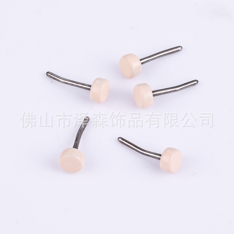 F136 Titanium Alloy Stud Earrings Pin-Type Flat Flesh-Colored Invisible Ear Bone Nails G23 Titanium Skin Nails 2mm - Image 4