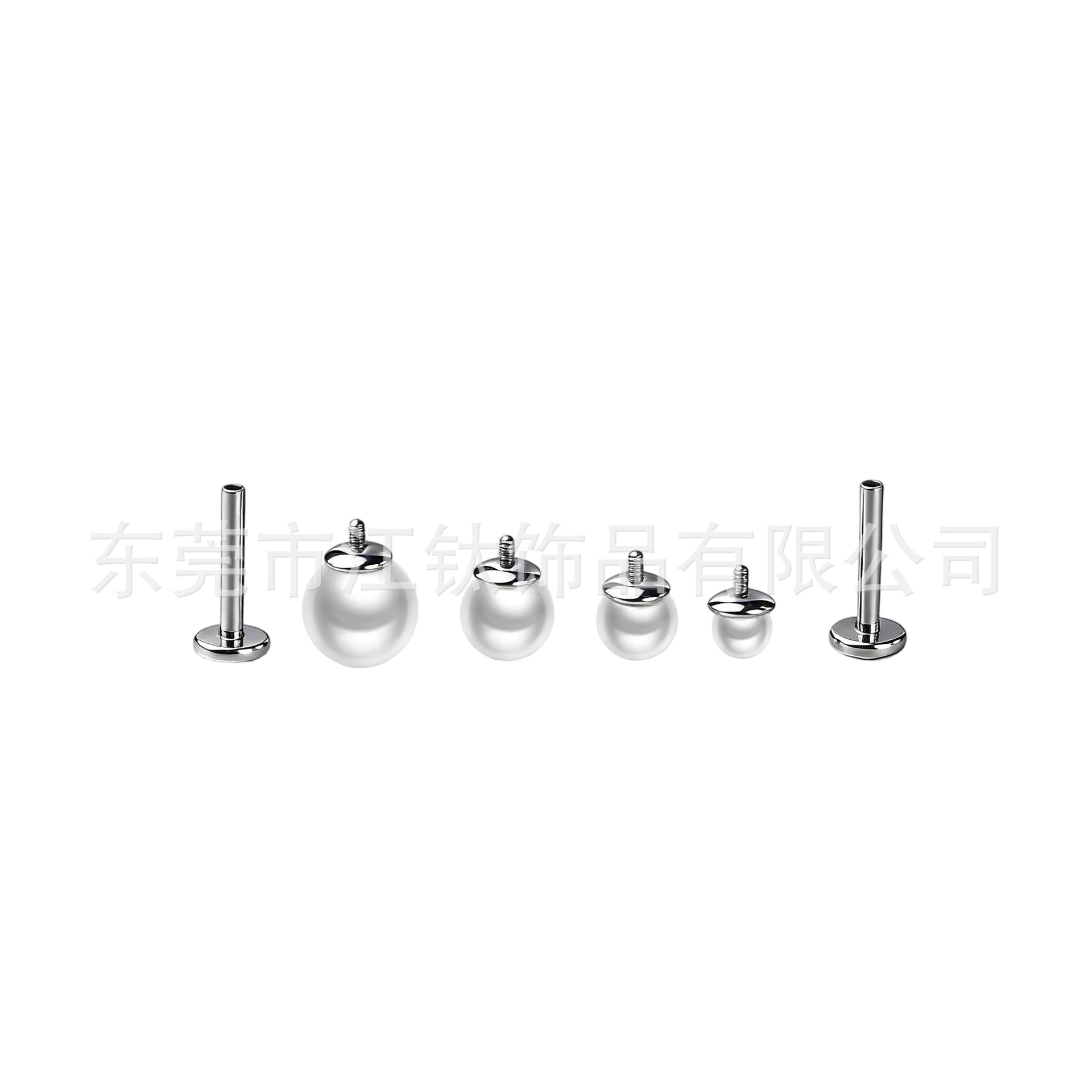 G23 Titanium Alloy Pearl Lip Labret Stud 10mm 14G Internally Threaded Body Piercing Jewelry - Image 5
