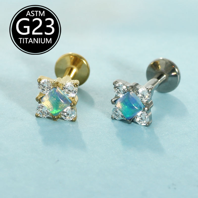 G23 Titanium 16G Internal Thread Flat Bottom Lip Stud & Ear Bone Stud - Lip Piercing Jewelry Direct from Manufacturer - Image 5