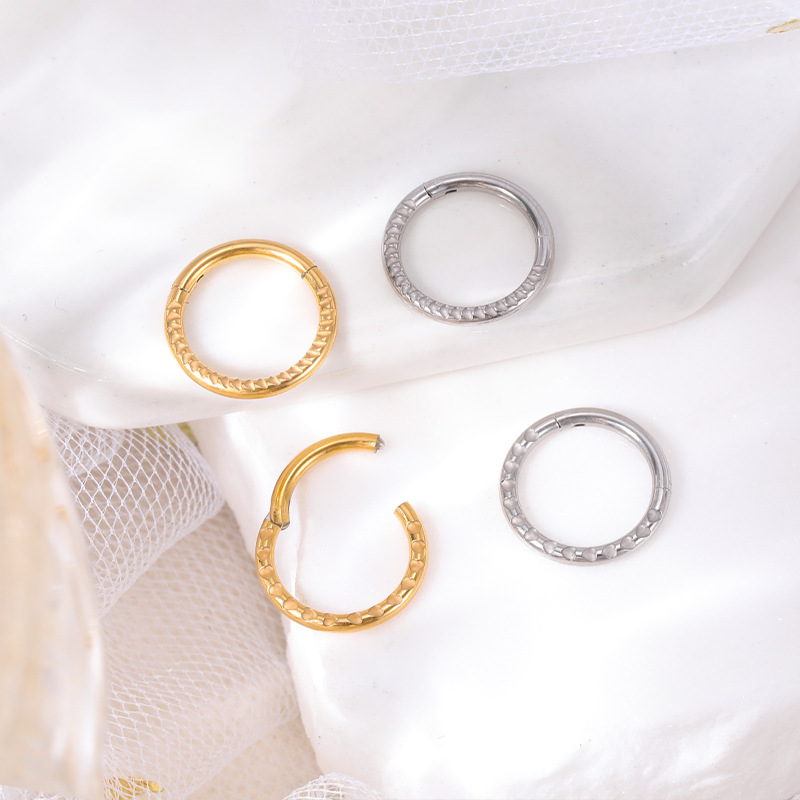 2023 New Hot Sale Stainless Steel Diamond Nose Ring Zircon Nose Ornaments Women's Elegant Fashion Split Ring Universal Ring - Image 3