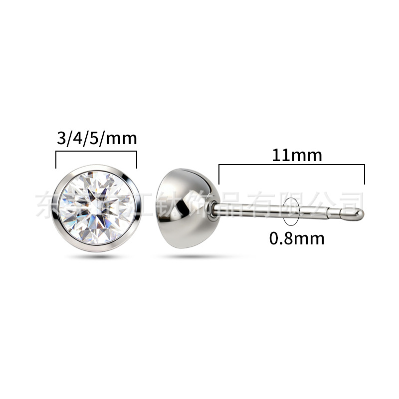 G23 Titanium Alloy Cartilage Earring with Zircon Butterfly Buckle - Ear Piercing Jewelry - Image 2