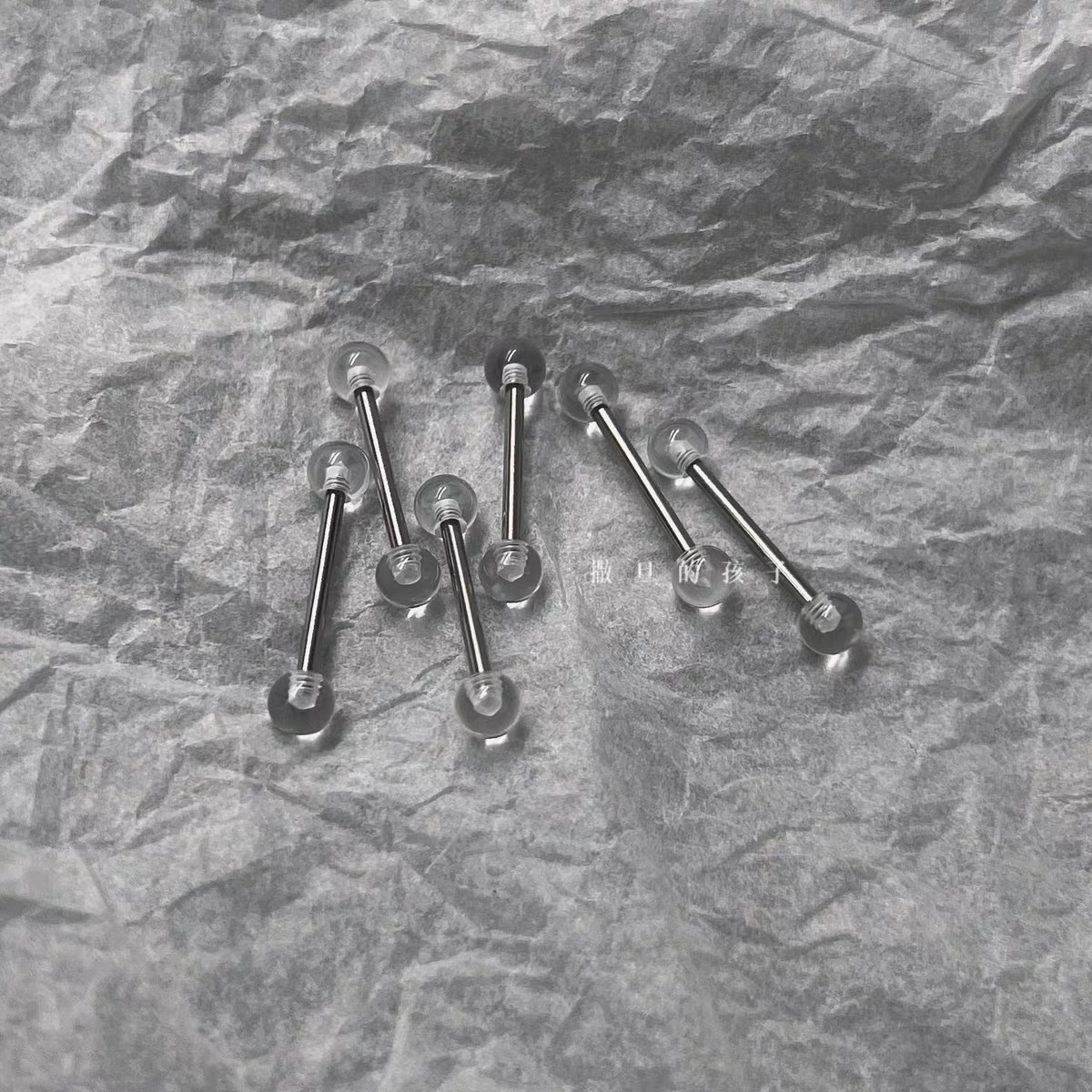 Transparent Acrylic Tongue Barbell 5mm Ball Titanium Steel Tongue Piercing Jewelry Wholesale - Image 2