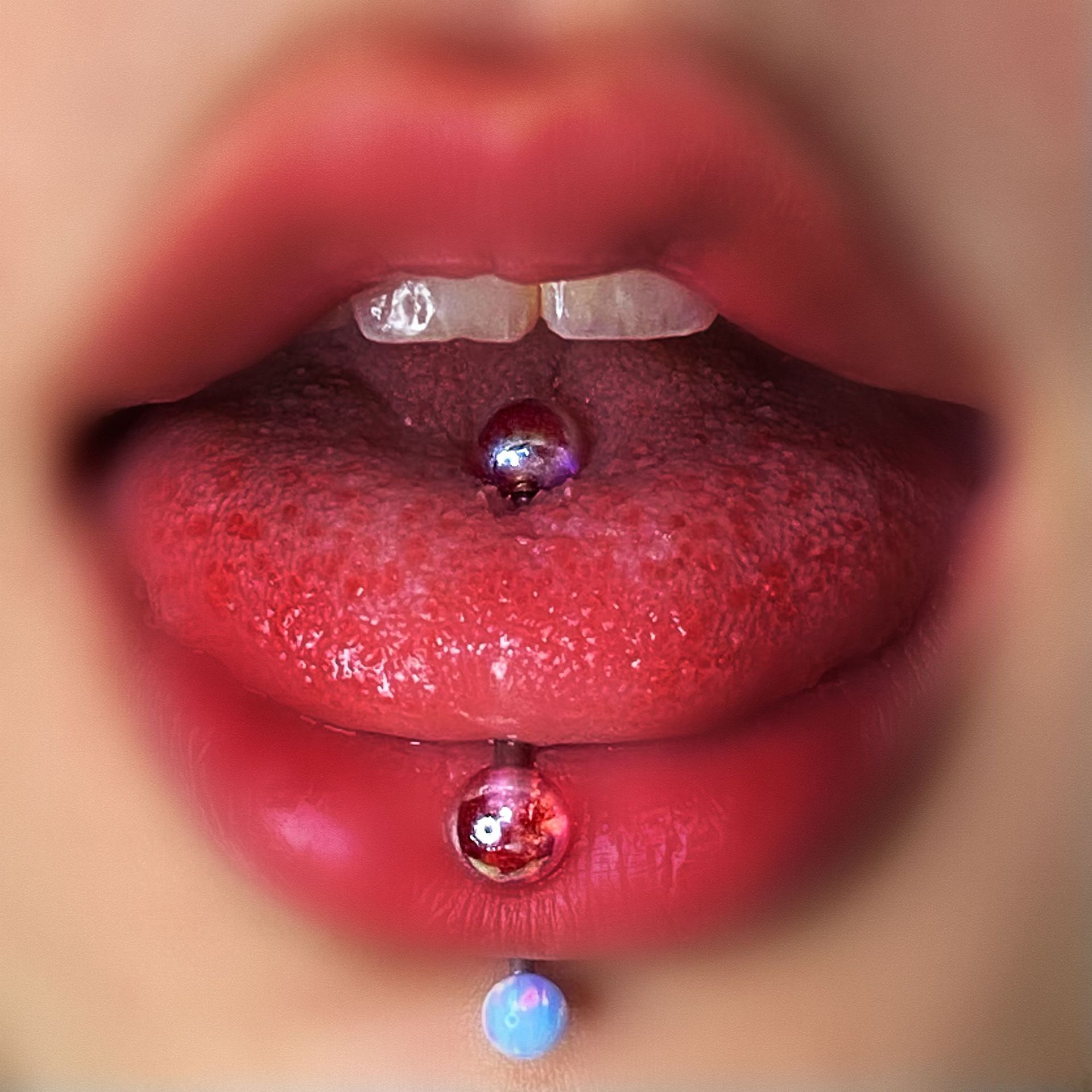 Acrylic Tongue Barbell Yellow 12mm Bar Length 1.6mm Thick 6mm Ball Oral Piercing Jewelry - Image 2