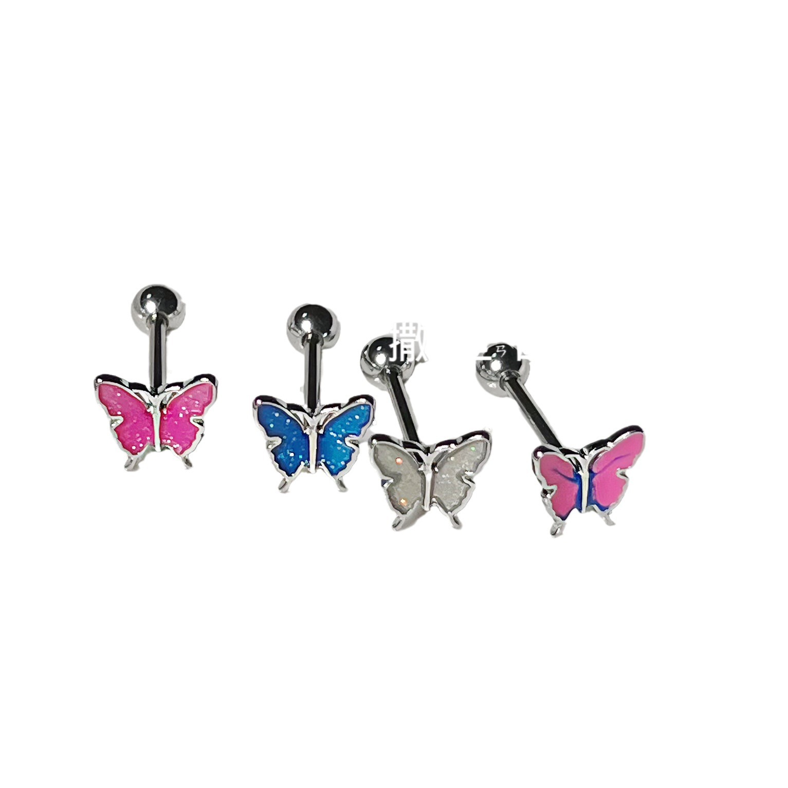 Bordeaux Butterfly Tongue Barbell - Sweet Cool Titanium Steel External Thread Tongue Ring for Piercing - Image 5