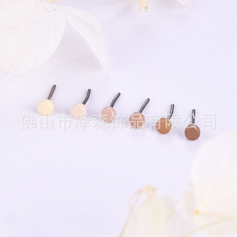 F136 Titanium Alloy Stud Earrings Pin-Type Flat Flesh-Colored Invisible Ear Bone Nails G23 Titanium Skin Nails 2mm - Image 3
