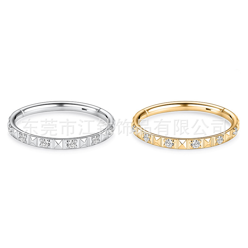 G23 Titanium Seamless Closed Ring Nose Ring Hoop Earring - 1.2mm x 10mm Gold - Image 5