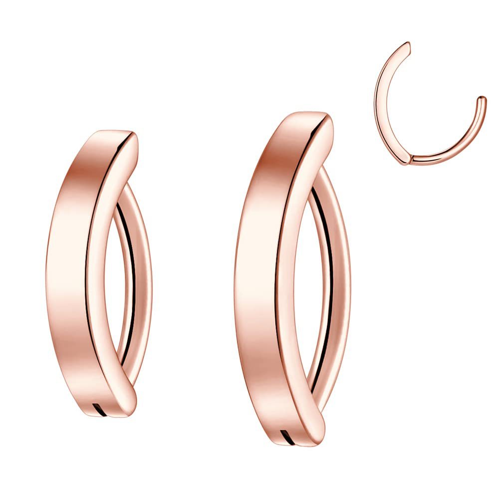 G23 Titanium Arc Curved Bar Navel Buckle Fine Polishing Belly Button Ring F136 Titanium Alloy Body Piercing Jewelry Gold with Crystal - Image 5