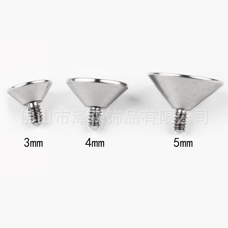 Zesen F136 Titanium Alloy Funnel Holder Drill Cup DIY Jewelry Earrings Accessories Tapered Empty Embryo Lip Nail Tip Bottom Diamond - Image 5