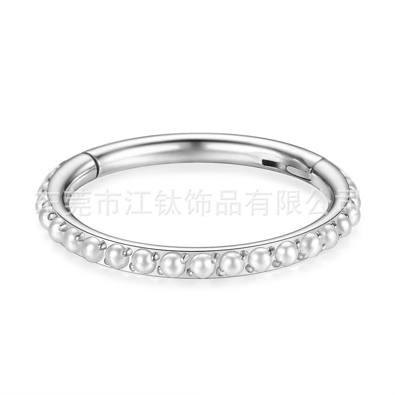 Distinctive Closed Ring Seamless Nose Ring Bevel Top Implanted Ear Bone Ring Gold G23 Titanium ASTM F136 - Image 5