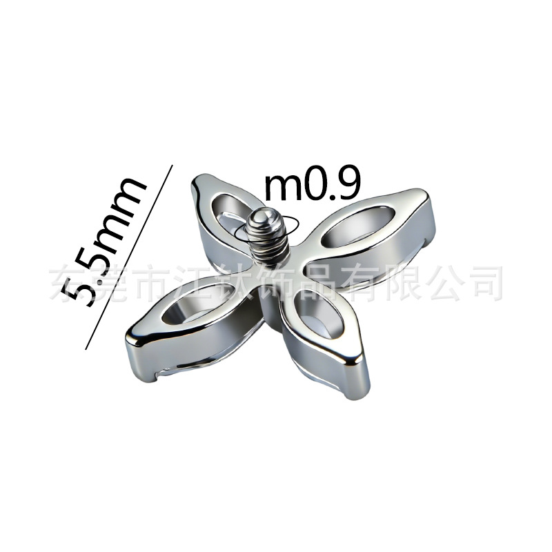 G23 Titanium Alloy Cartilage Stud Earring with Marquise Gem - 1.2x10mm Flat Back Ear Bone Stud for Helix Tragus Piercing - Image 2