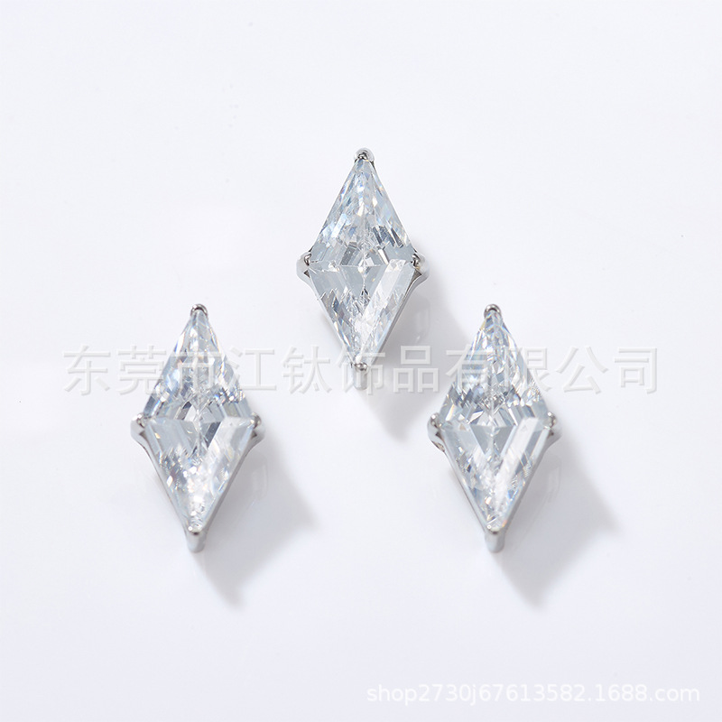 G23 Titanium Ear Cartilage Stud - Gold Large Diamond Zircon Ear Nail for Helix Tragus Piercing - Image 4