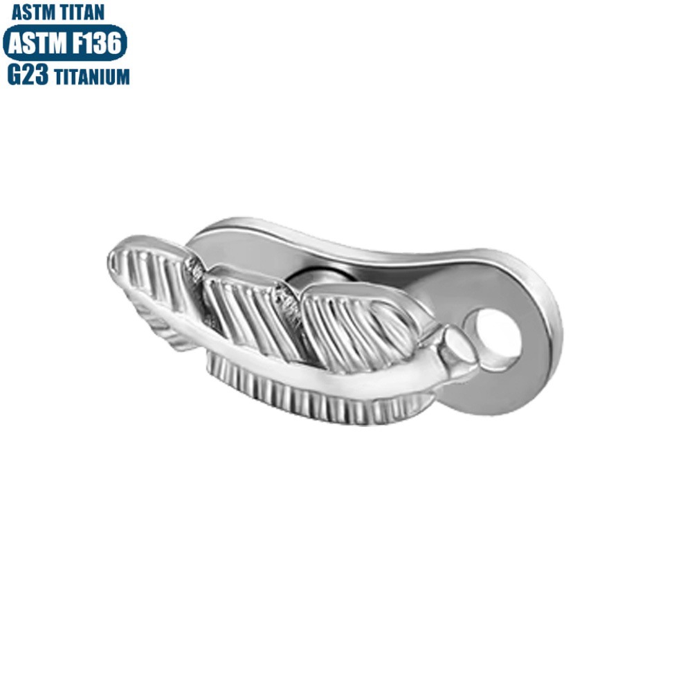 F136 Titanium Feather Fashion Puncture Buried Bone Nail with Base Internal Thread Human Body Puncture Skin Nail Clavicle Skin Grafting Nail - Image 2