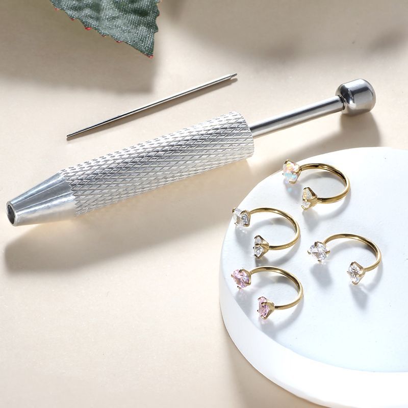 ASTM-F136 Titanium Horseshoe Ring Nose Ring C-Bar Nose Stud Lip Ring Eyebrow Ring Ear Bone Piercing Jewelry - Image 2