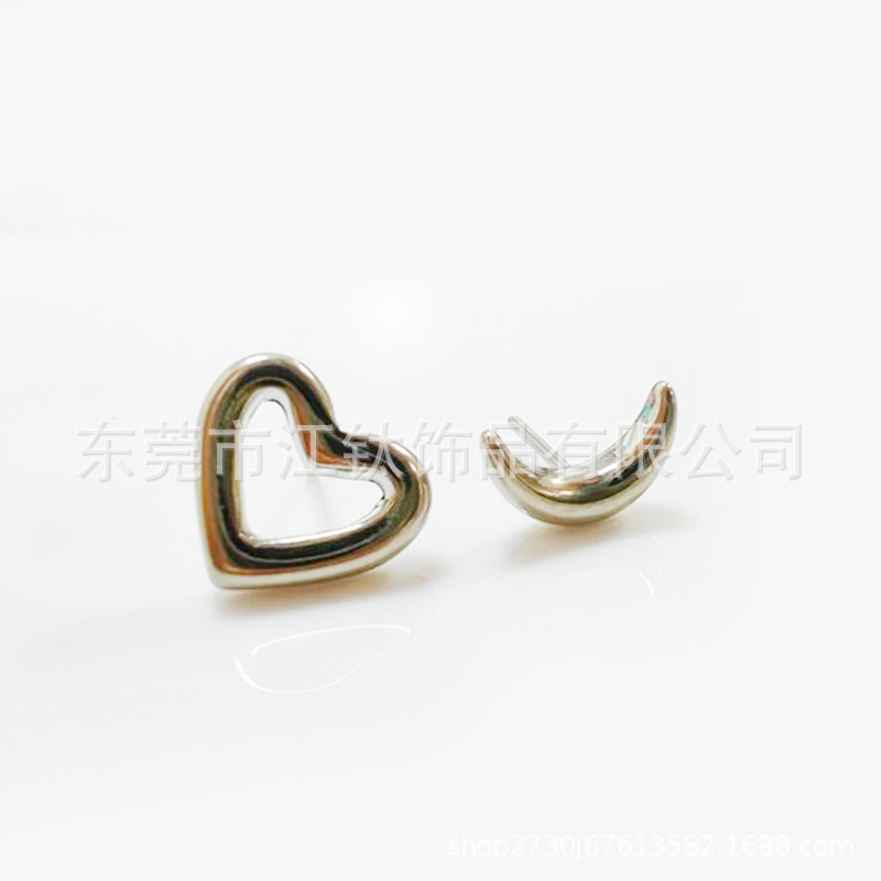 G23 Titanium Ear Cartilage Stud Heart Moon Circle Earrings for Helix Tragus Piercing - Image 4