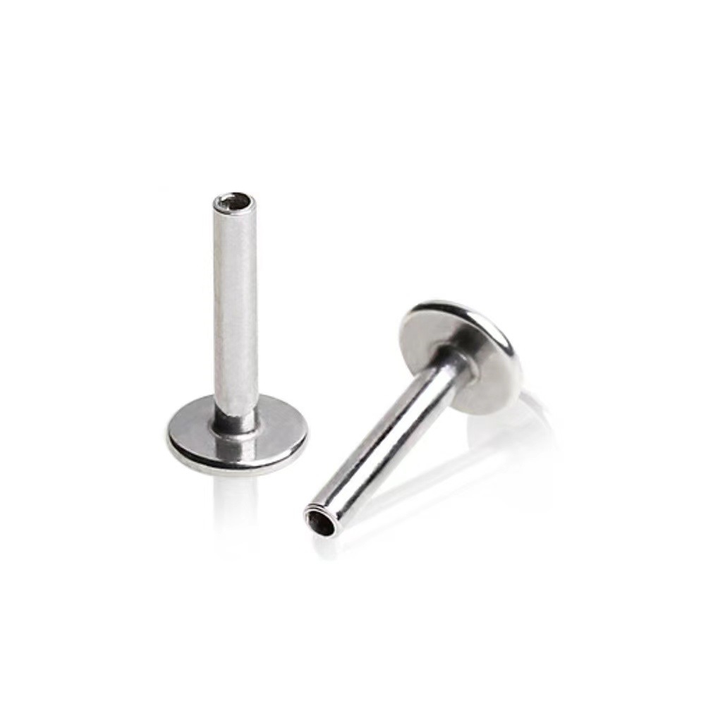 G23 Titanium 16G Labret Stud Lip Nail Internally Threaded Single/Double Puncture Jewelry 4-18mm - Image 3