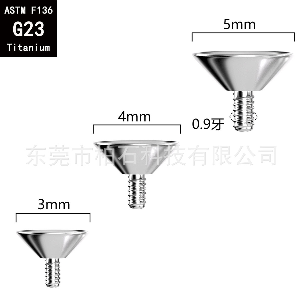 F136 Titanium Alloy Internally Threaded Earring Funnel Claw Set Lip Nail Ear Bone Piercing Jewelry - Image 3
