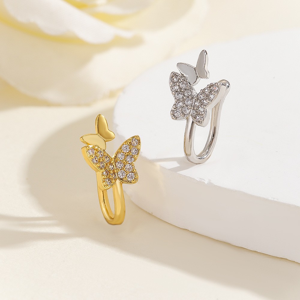 European Style Non-Piercing Nose Clip Snake Design Fashion Copper Zircon Nose Ornament - Image 4
