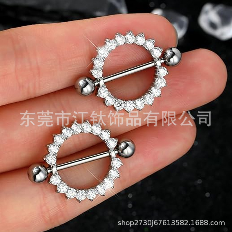 G23 Titanium Alloy Nipple Ring Nipple Studs Custom Jewelry by Jiangtai F136 - Image 2