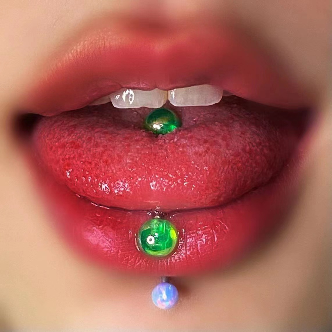 Acrylic Tongue Barbell Yellow 12mm Bar Length 1.6mm Thick 6mm Ball Oral Piercing Jewelry - Image 4