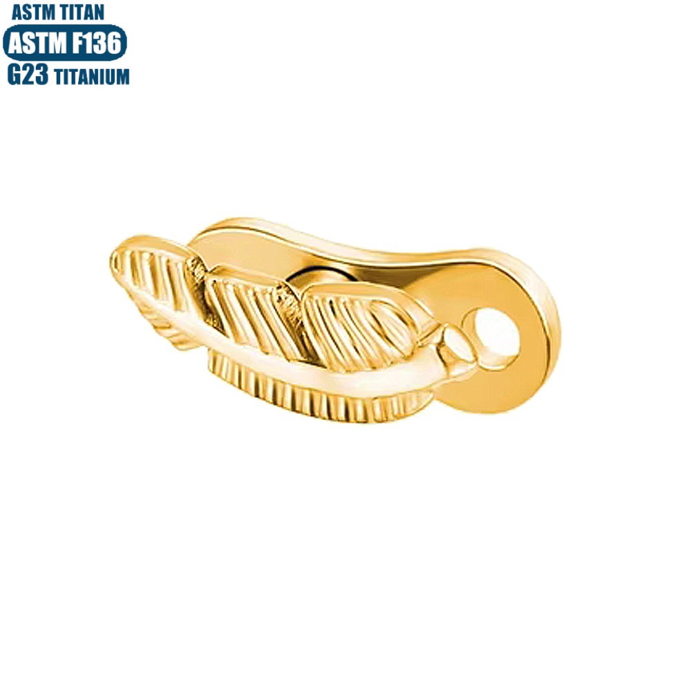 F136 Titanium Feather Fashion Puncture Buried Bone Nail with Base Internal Thread Human Body Puncture Skin Nail Clavicle Skin Grafting Nail - Image 3